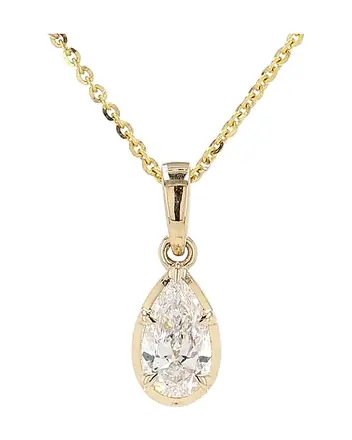 Solitaire pendant, pear stone, Catalogue no. CAT-P-027