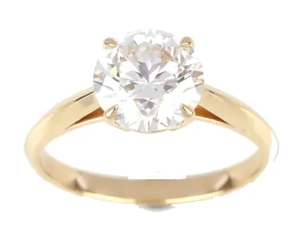 Solitaire ring, round centre stone, Catalogue no. CAT-R-078